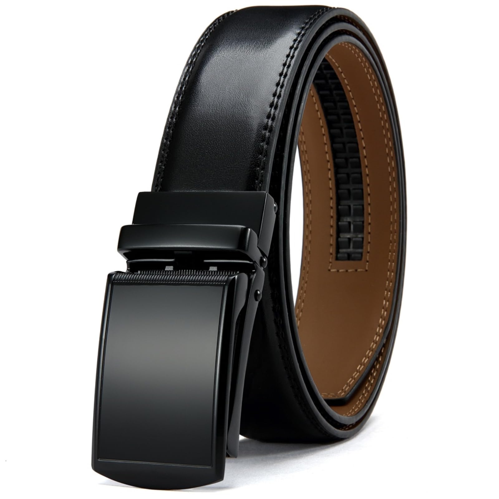XCSTYY Belt Men's Belts, Automatic Adjustment, Casual And Stylish, Trouser Belts -black-135cm