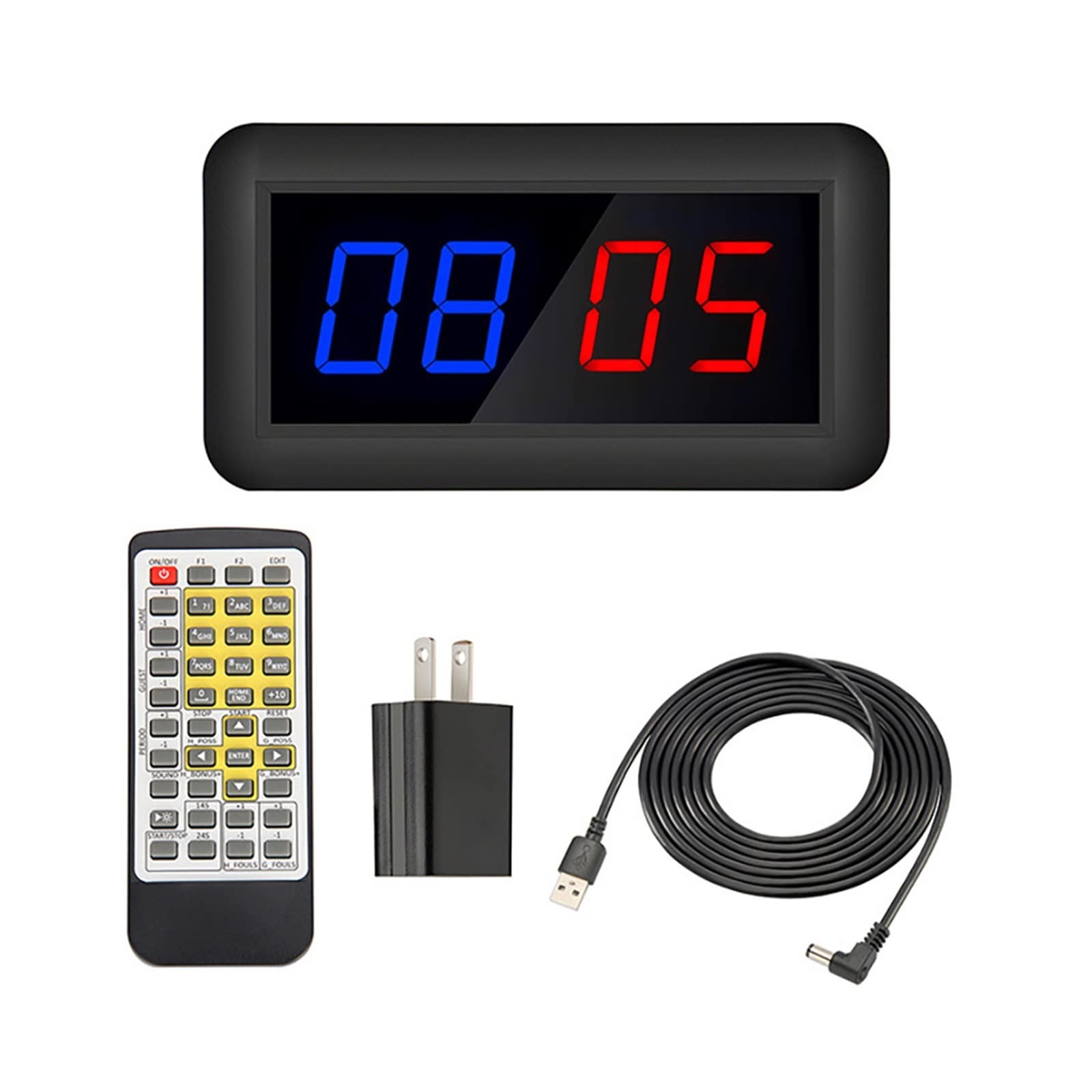 Tableau Scores LED Avec Télécommande - 20x10cm - Pour Basketball, Football - Portable
