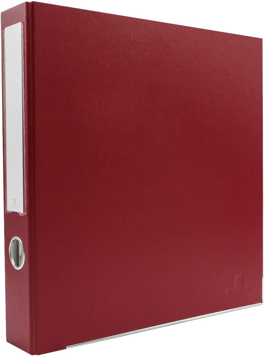 Bindertek 3-Ring Premium Binder - White, 2" Spine Width, 325 Sheet Capacity, 1.25" D-Rings, Linen-Textured Covers, Steel Reinforced Edges, Spine Label Included