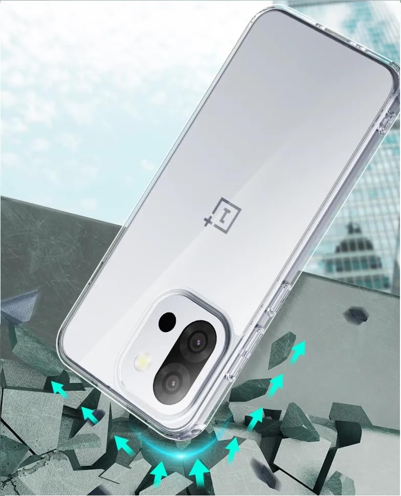 Image of REALCASE Silicone Oneplus 13S 5G Back Cover Case, Scratch Resistant Protective Crystal Clear Transparent Shock Proof Bumper Back Cover Case for Oneplus 13S 5G
