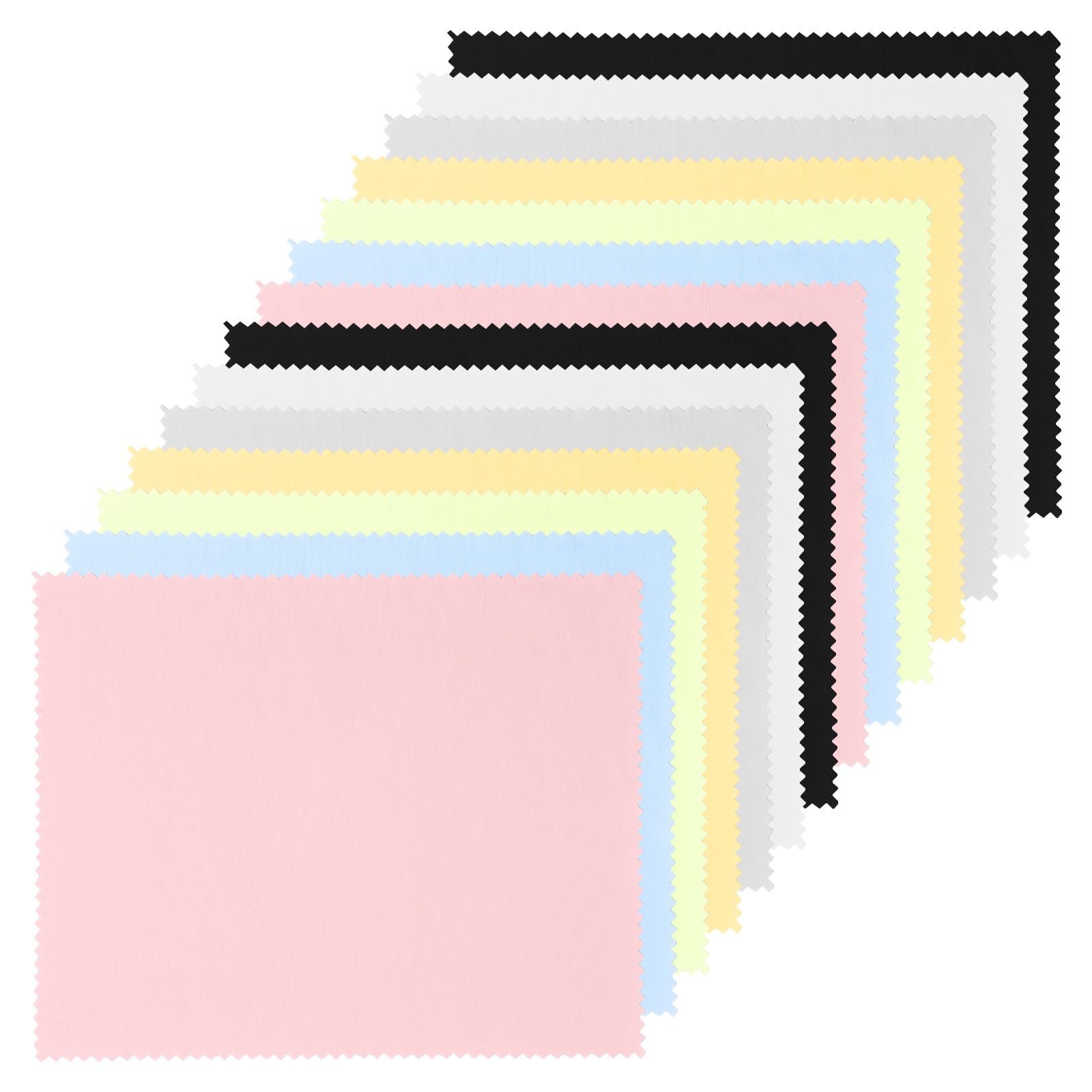 14 Panni Microfibra Per Pulizia - 14.5x17.5cm, Colorati, Per Occhiali, Smartphone, Schermi Delicati - Foto 10