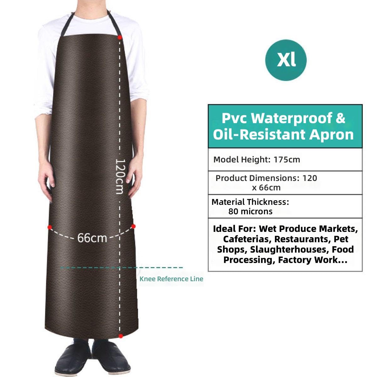 Delantal Impermeable de PVC, 10 Piezas, Delantal de Trabajo Resistente, Antifluido y a Prueba de Manchas, Protección para Cocina, Lavavajillas, Jardinería y Carnicería