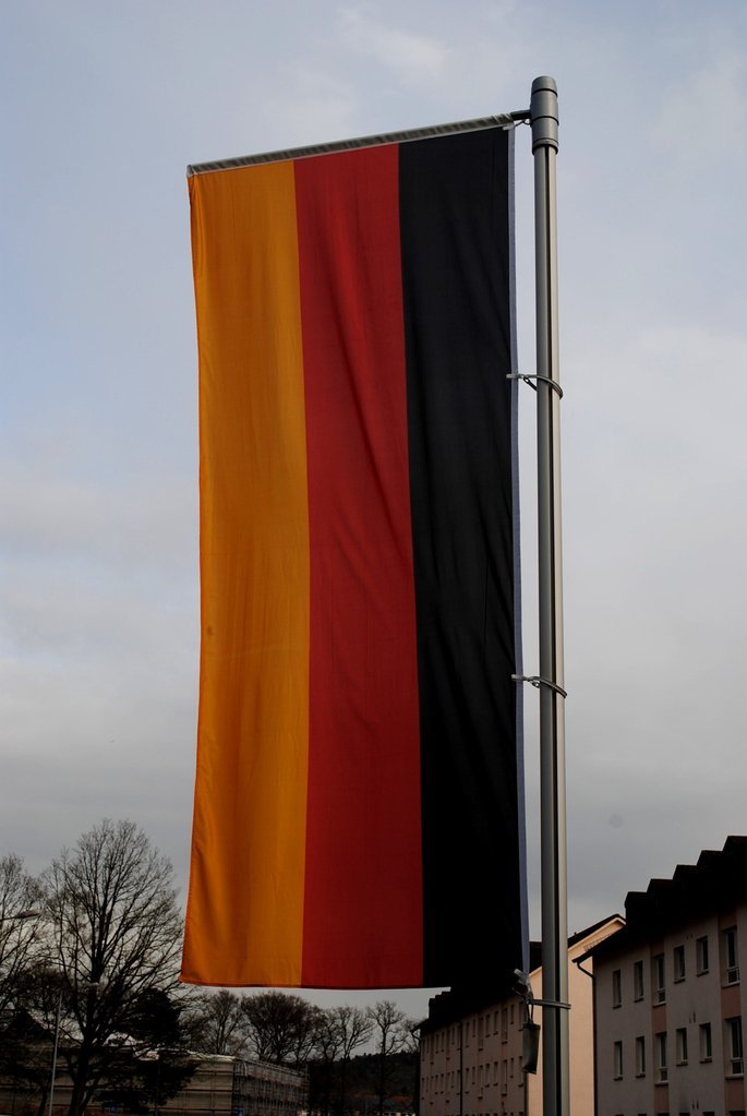 Deutschland Flagge Fahne 120 x 300 cm Nationalflagge Nationalfahne Stoff 110g / qm