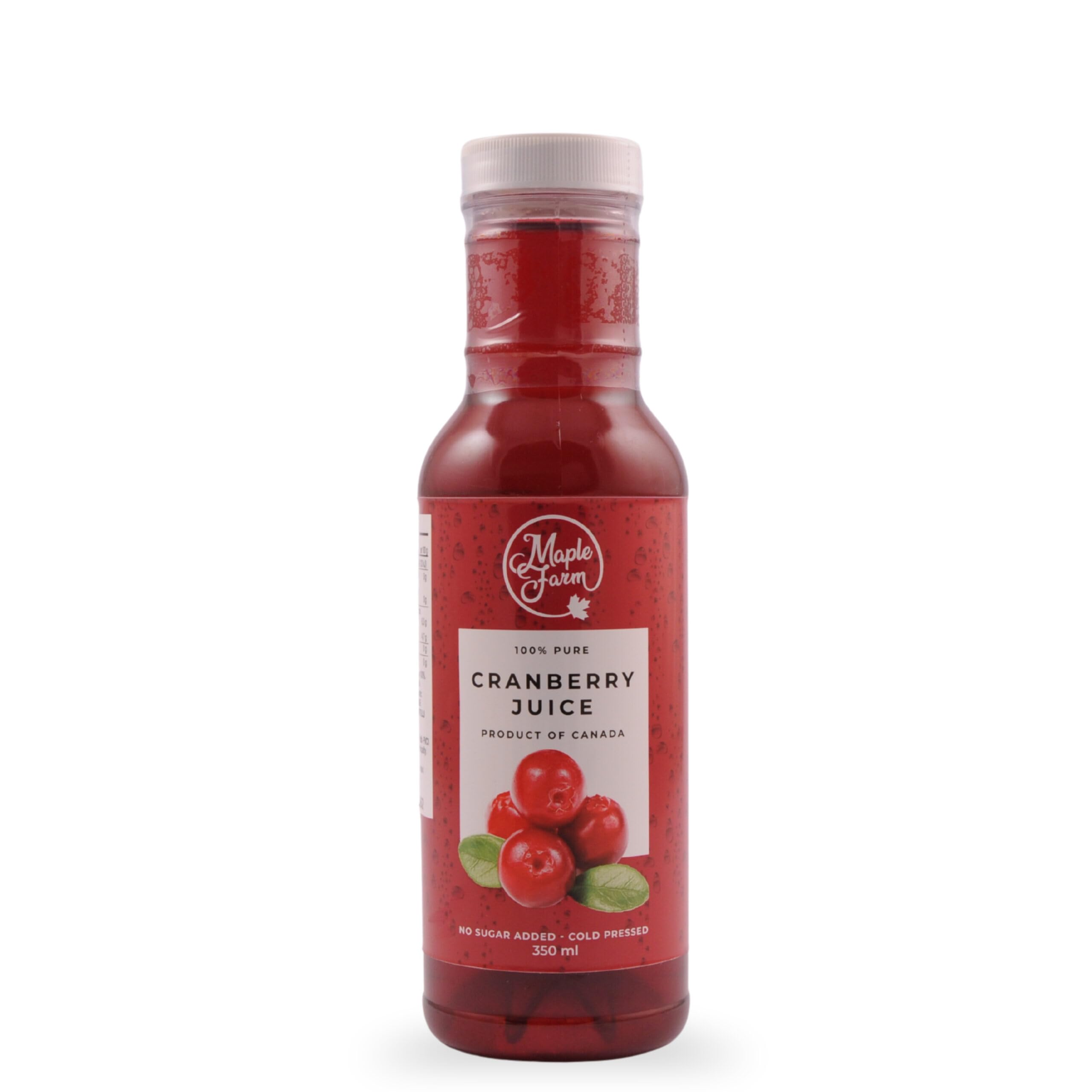 MapleFarm - Zumo de Arándano Ágrio concentrado sin azúcar añadido - Cranberry juice - Cranberry Juice Concentrate - Concentrado de arándano - 350ml