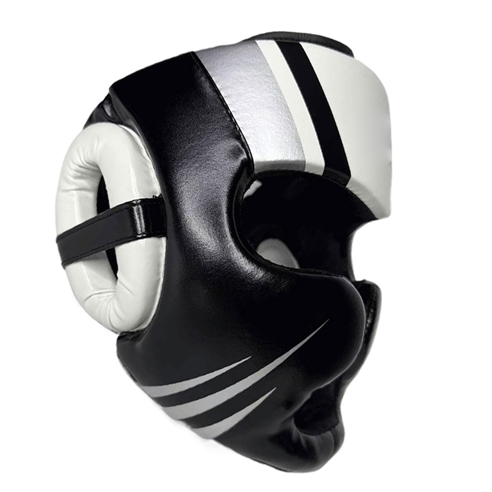 Kask bokserski, kick-boxing kask pełnotwarzowy - lekki sprzęt ochronny, amortyzujący ochraniacz głowy do sztuk walki bokserskiej