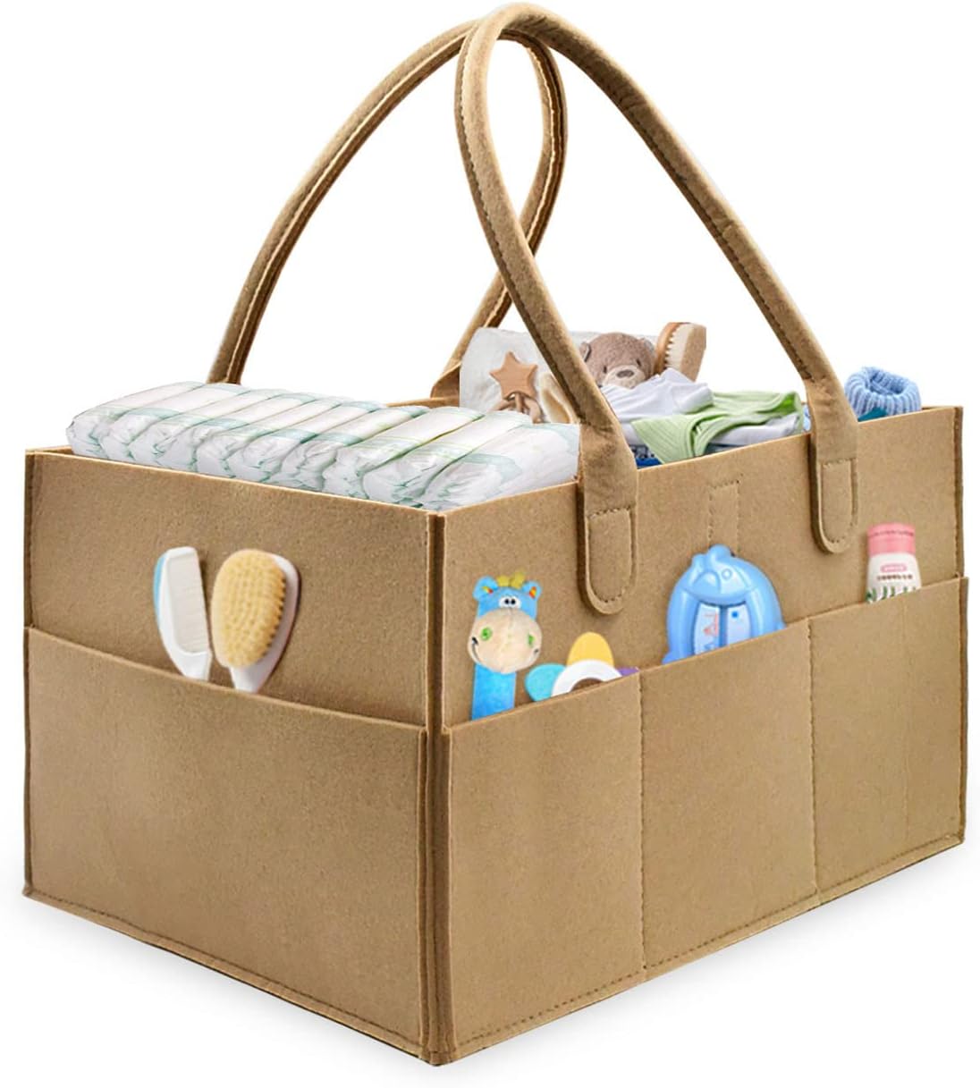 Esoes Diaper Caddy Organizer, Baby Diaper Caddy, Nursery Storage Basket