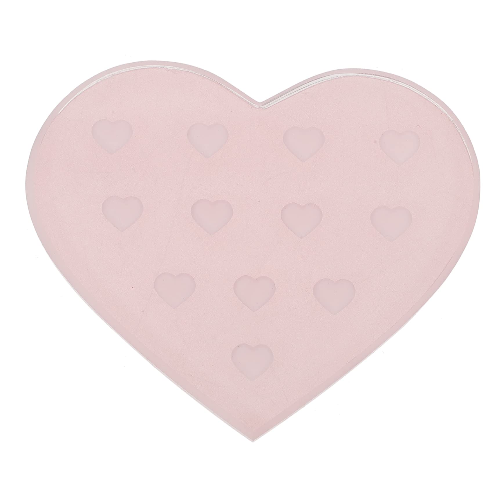 Baluue Glass Heart Shape Eyelash Holder 12 Pads Lash Extension Grafting Tool Lash Tile Storage