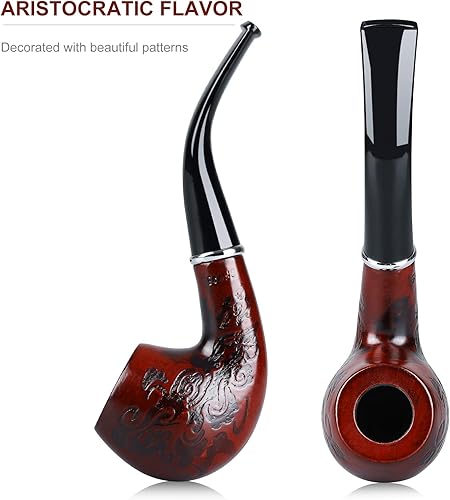 Miniatura 4 de Joyoldelf Juego de tubos de palisandro, tubo de madera curvada con soporte de tubo de acero inoxidable, tubo para principiantes con accesorios y