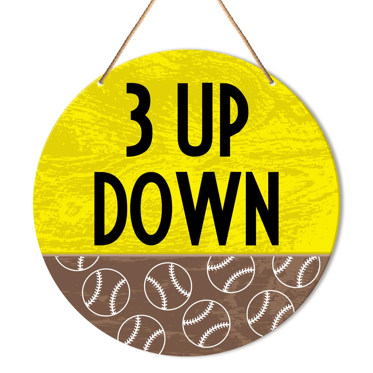 Muktoujaumai Softball Signs Wall Decor, Softball Hanging Sign Decor Sport Wall Decorations Sign for Home, Room, Girls Bedroom, Gift for Women Girl Softball Player Lover Fans, 3 Up Down