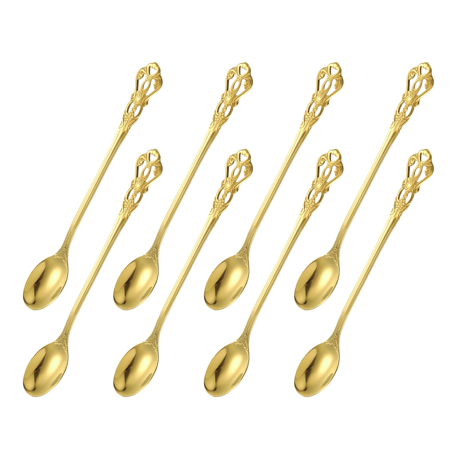 Cuillères à thé glacé dorées pour cocktail et verrines de fête en famille