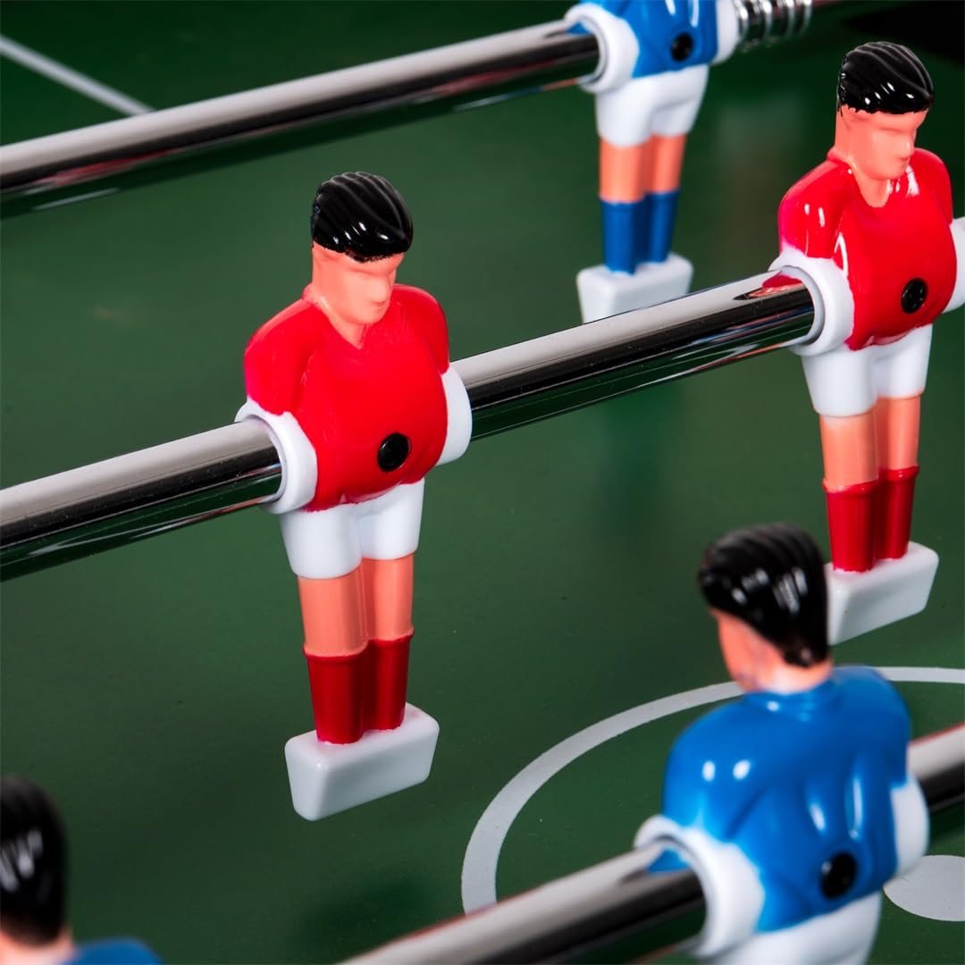 hotsizz Futbolín Infantil Plegable Diseño con Barras telescópicas, 121 × 60 × 80 cm, futbolín Apto para Adultos y niños.