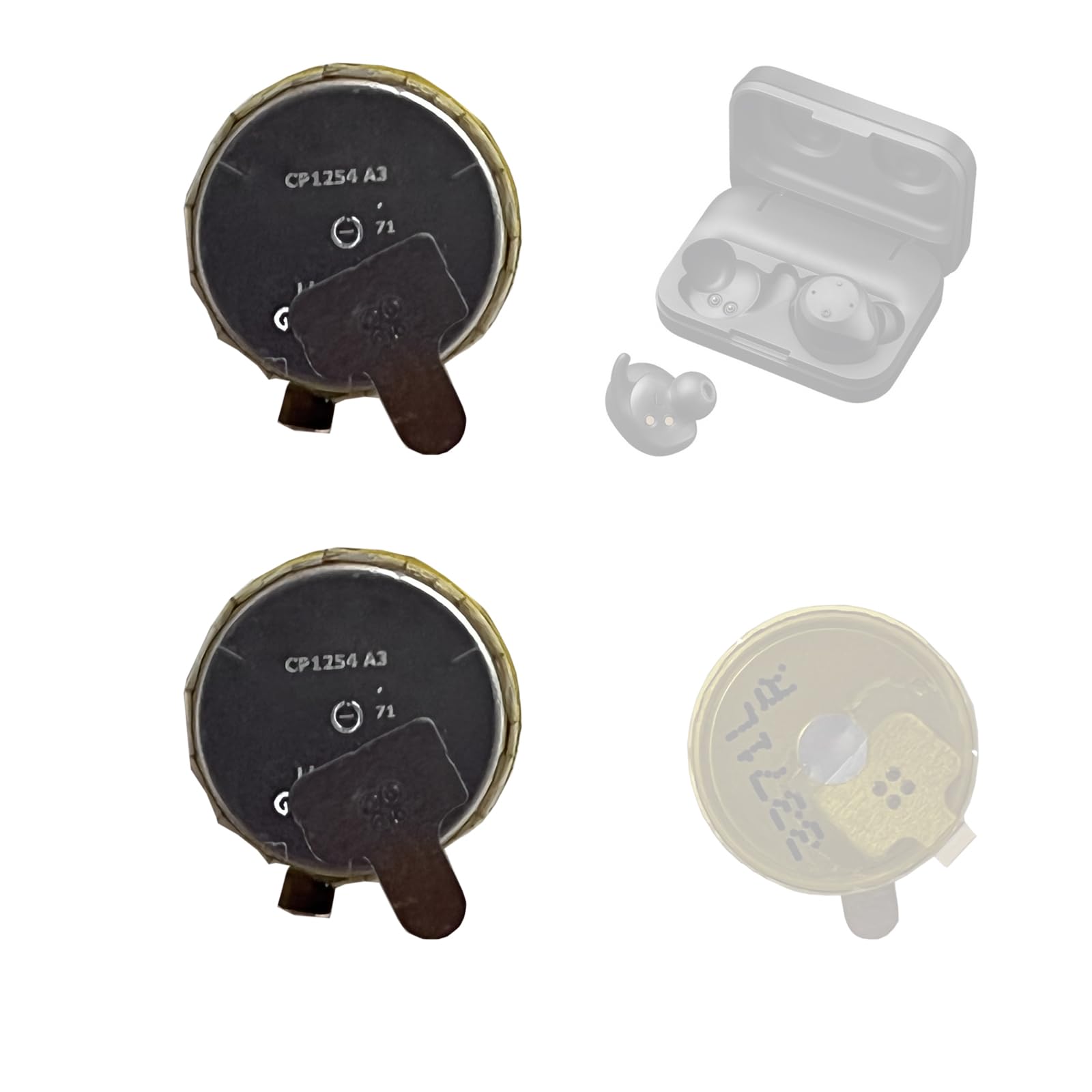Batterie Casque Bluetooth Lot De 2 Batteries De Rechange HIGHAKKU CP1254 A3 Compatibles Pile Casque Bluetooth