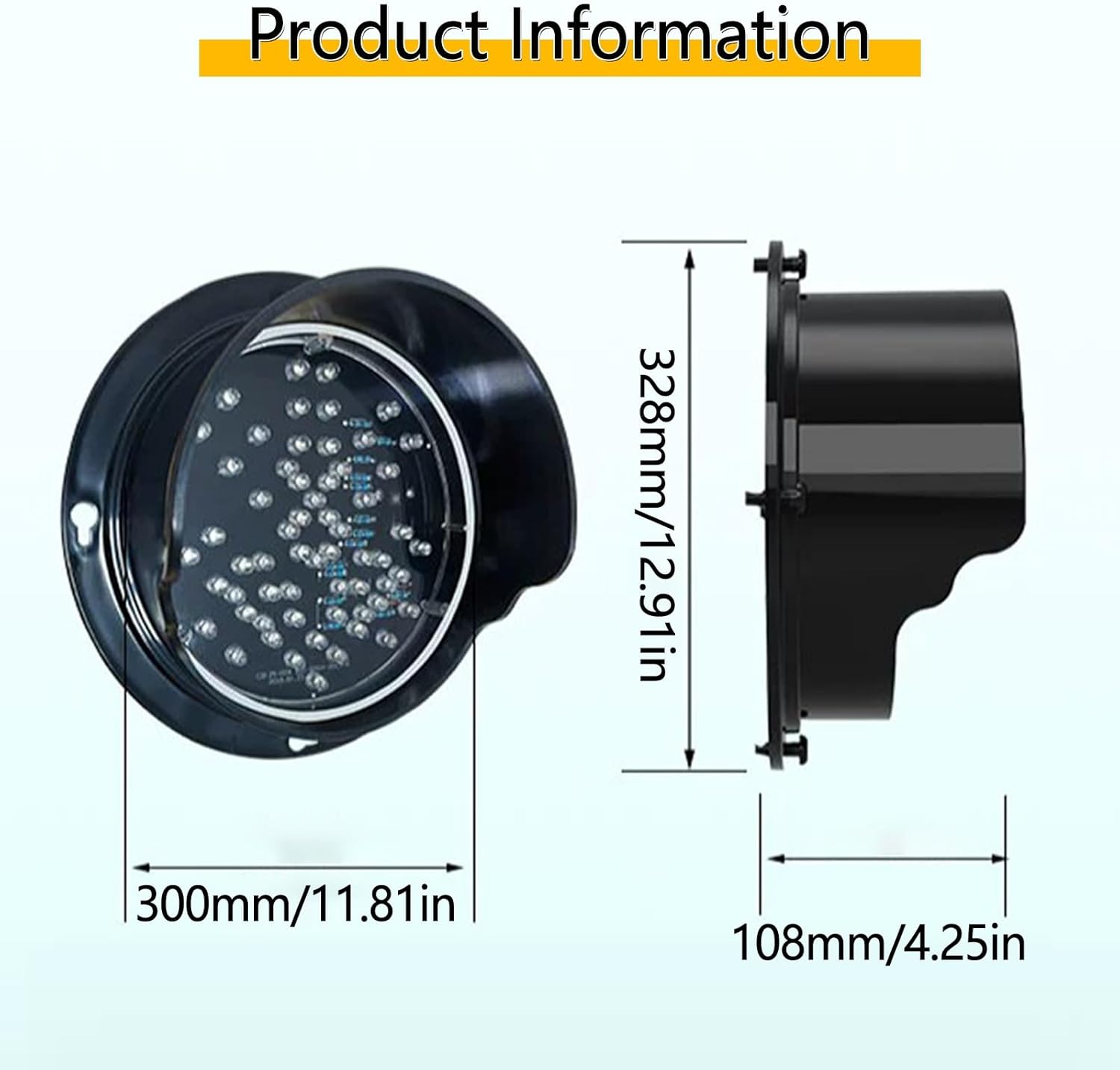 LED Stop Light Lamp, 2 In 1 Red/Green Traffic Light, with Remote / push Button Control, Road Signs Warning Lamp, Unloading Port Weighbridge Logistics Light, Plug and Play(1000m/3280ft,L-300mm/11.81in)