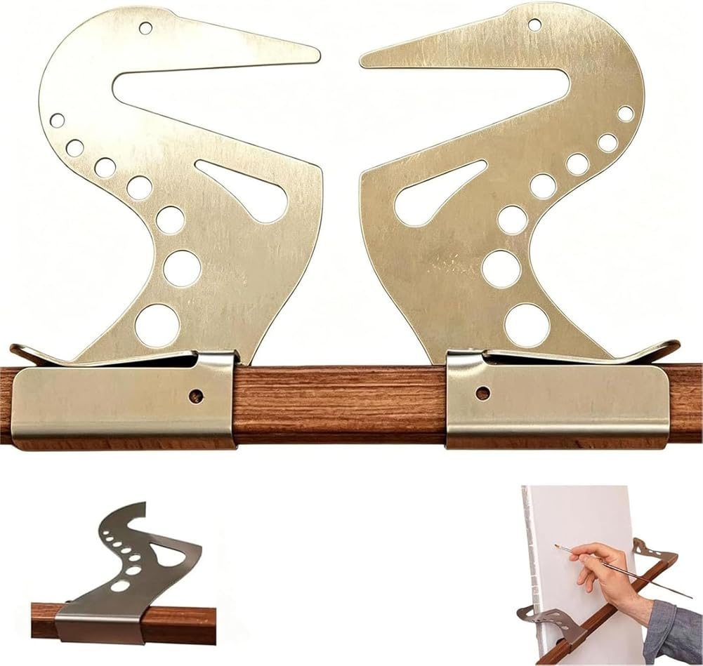 Cavalletto regolabile per appoggiare le mani, supporto per mano artista, in metallo, poggiapolsi con design autobloccante Gravitys, altezza e angolo regolabili per schizzi e disegni