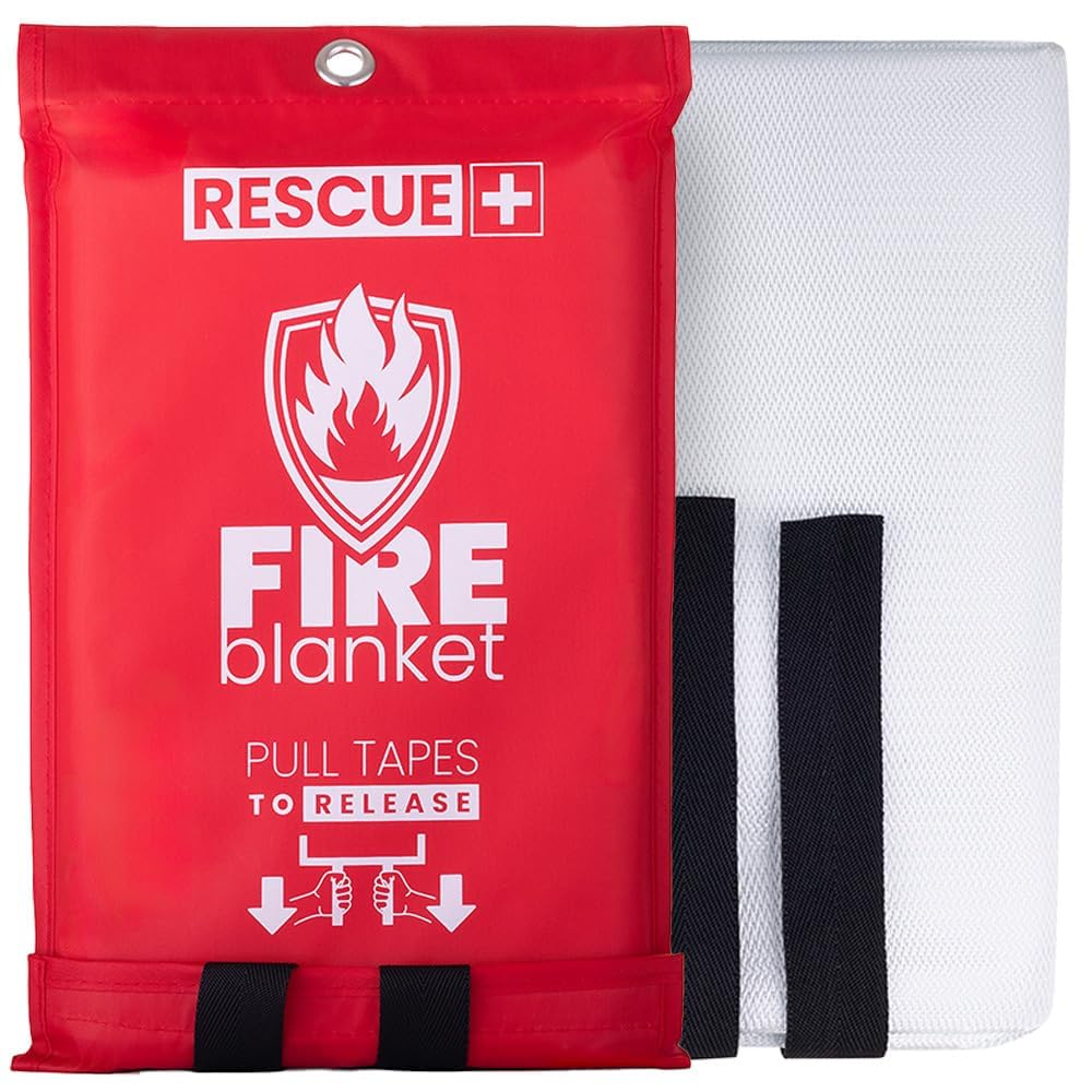 Rescue+ Emergency Fire Blanket for Home, Kitchen, Workplace & Travel | 100 x 100 cm Fiberglass Flame Retardant Safety Blanket | Electrical & Small Fires | Portable Emergency Protection – 1 Pack-image-8