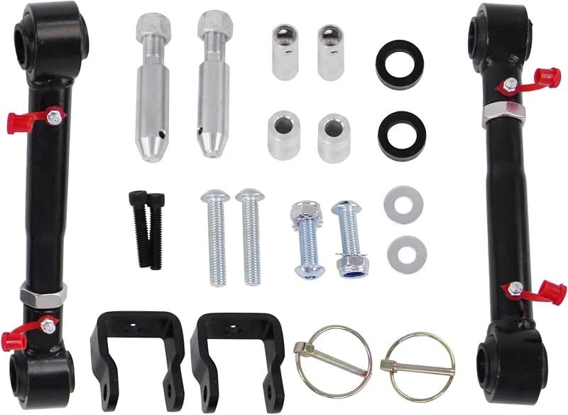 Bieletas dianteiras da barra estabilizadora AngyMeck para Jeep Wrangler TJ com lift de 2,5 a 15,24 cm – AMN02292