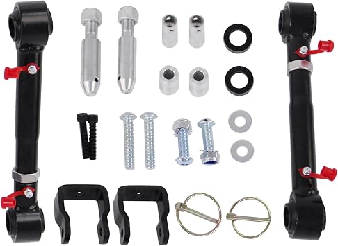 Front Adjustable SwayBar Link Quicker Disconnect For 2.5-6" Lift Compatible with Jeep Wrangler TJ 1997-2006 Replace 2030