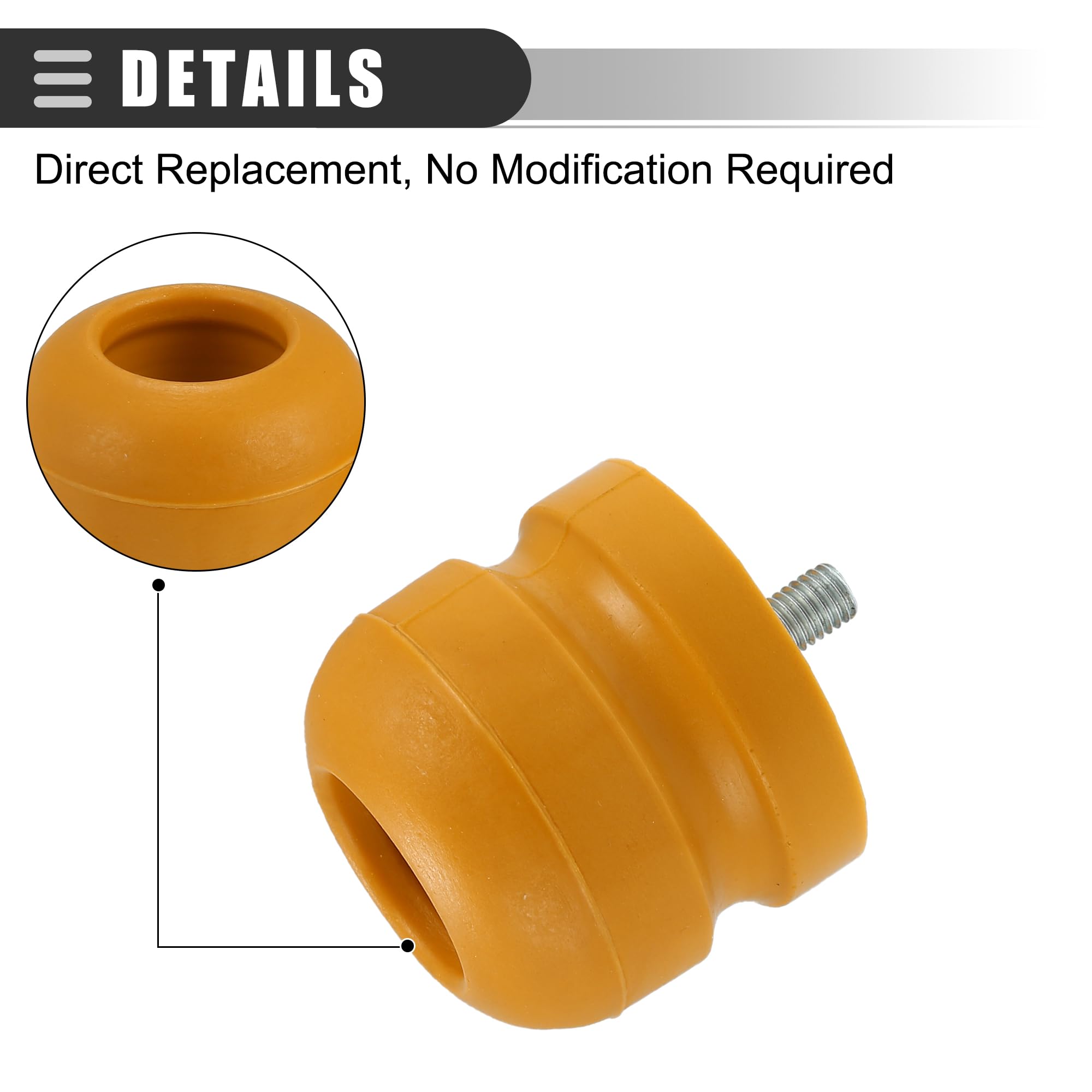 Motoforti Vorderer Hinterer Federungsbegrenzer Für Auto 2 Stk | Größe 7X5,5 Cm, Kopfdurchmesser 5,8 Cm, Kopfinnendurchmesser 2,8 Cm, Gewindemaß M8X1.25, OE-Nr. 1349805/1923654