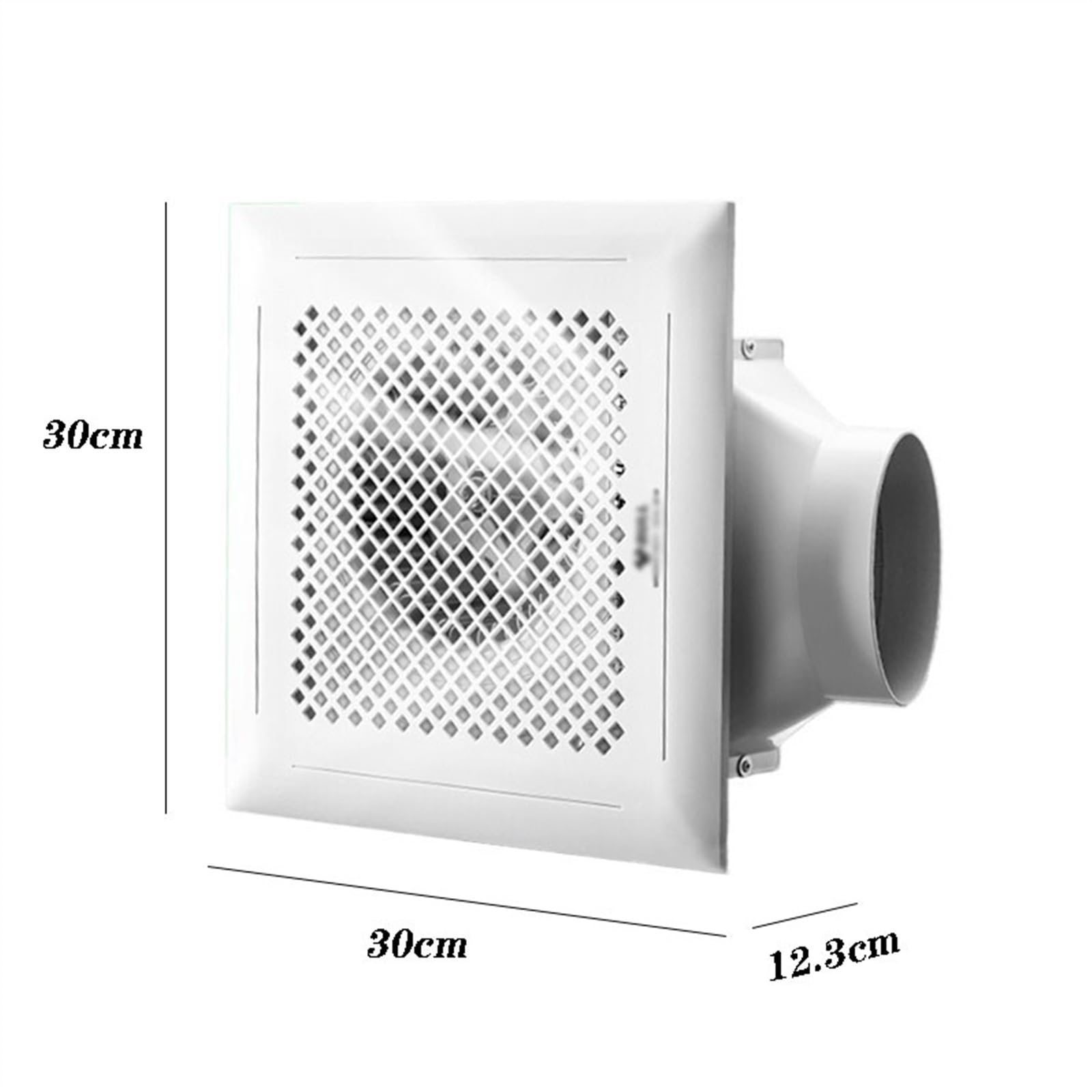 Ventilador Ventilador De Ventilación De Techo Integrado Extractor De Cocina Montado En El Techo Baño Baño Extractor Potente,30x30cm Cuarto de baño