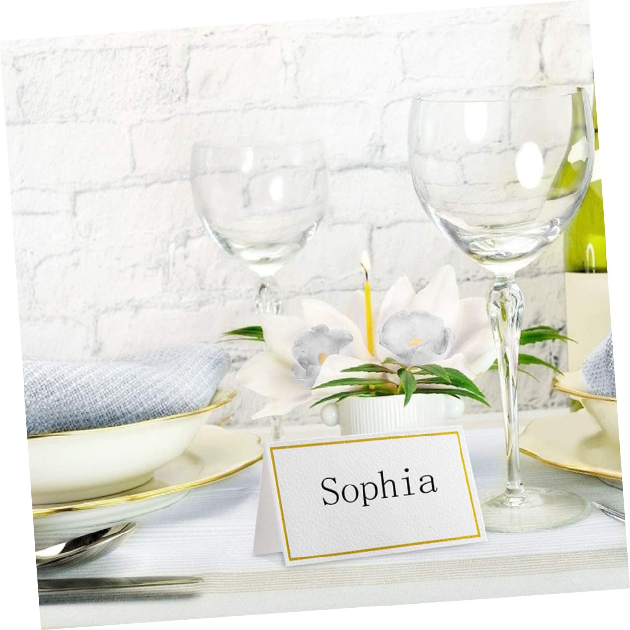 Zerodeko 150stücke Elegante Platzkarten Mit Goldenem Rand Dekorative Tischkarten Für Hochzeiten Partys Und Veranstaltungen Zum Beschriften Und Reservieren