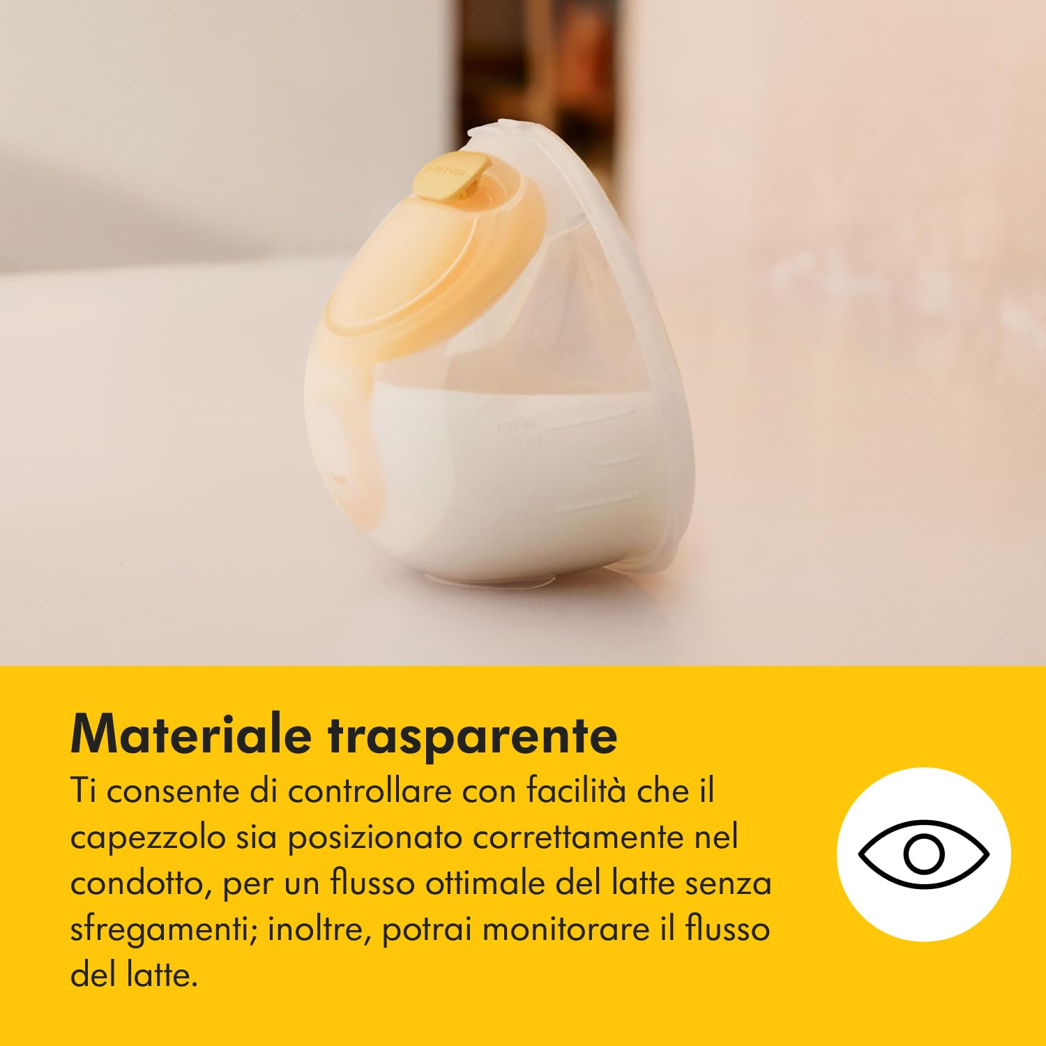 Medela Solo Hands-free Tiralatte Elettrico Singolo, Design Portatile Leggero e Compatto, Compatibile con App Medela Family
