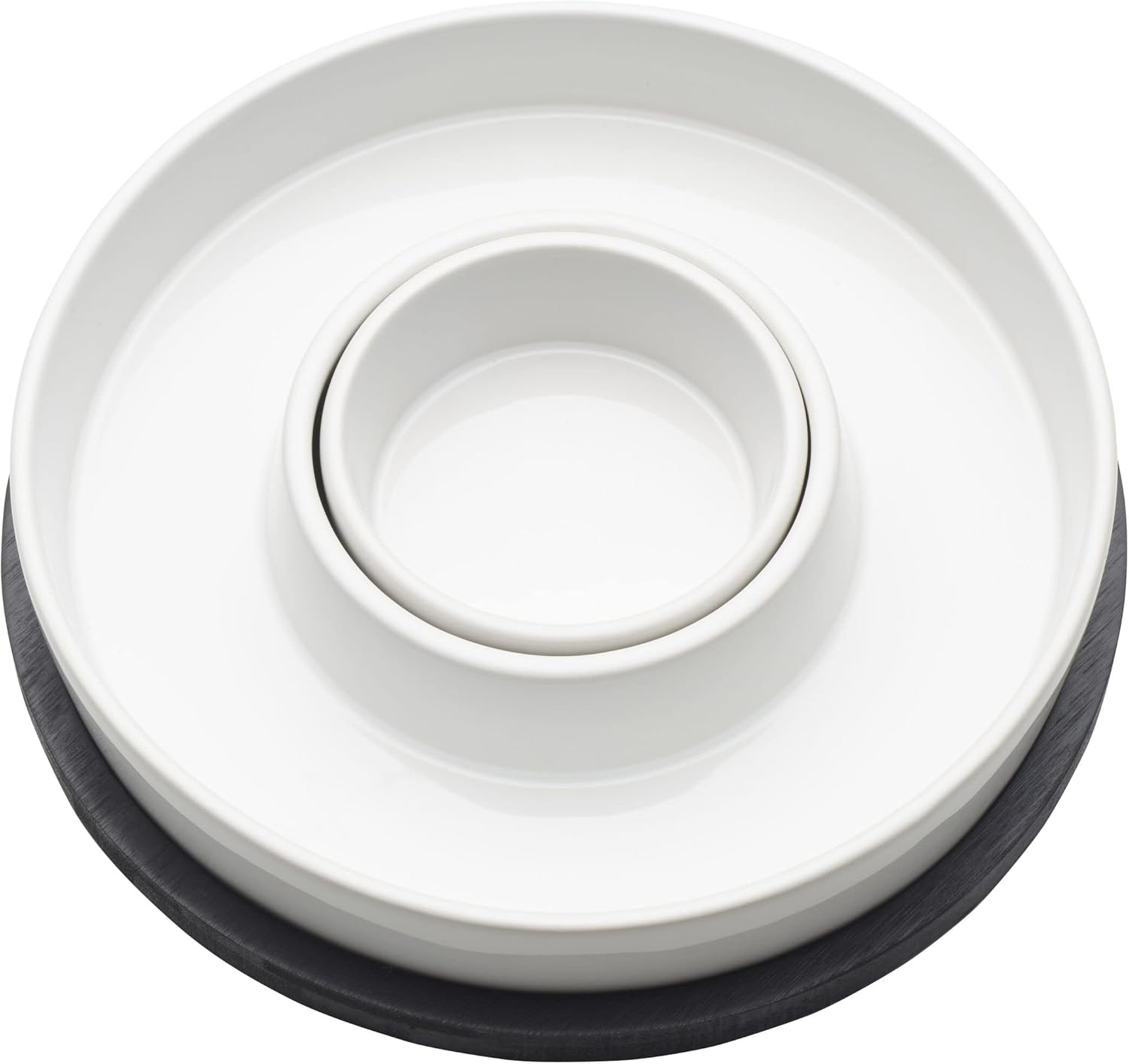 Pfaltzgraff Cerámica de bambú de servicio inferior, entretenimiento, calentamiento de la casa, bandeja de alimentos, patatas fritas y plato de