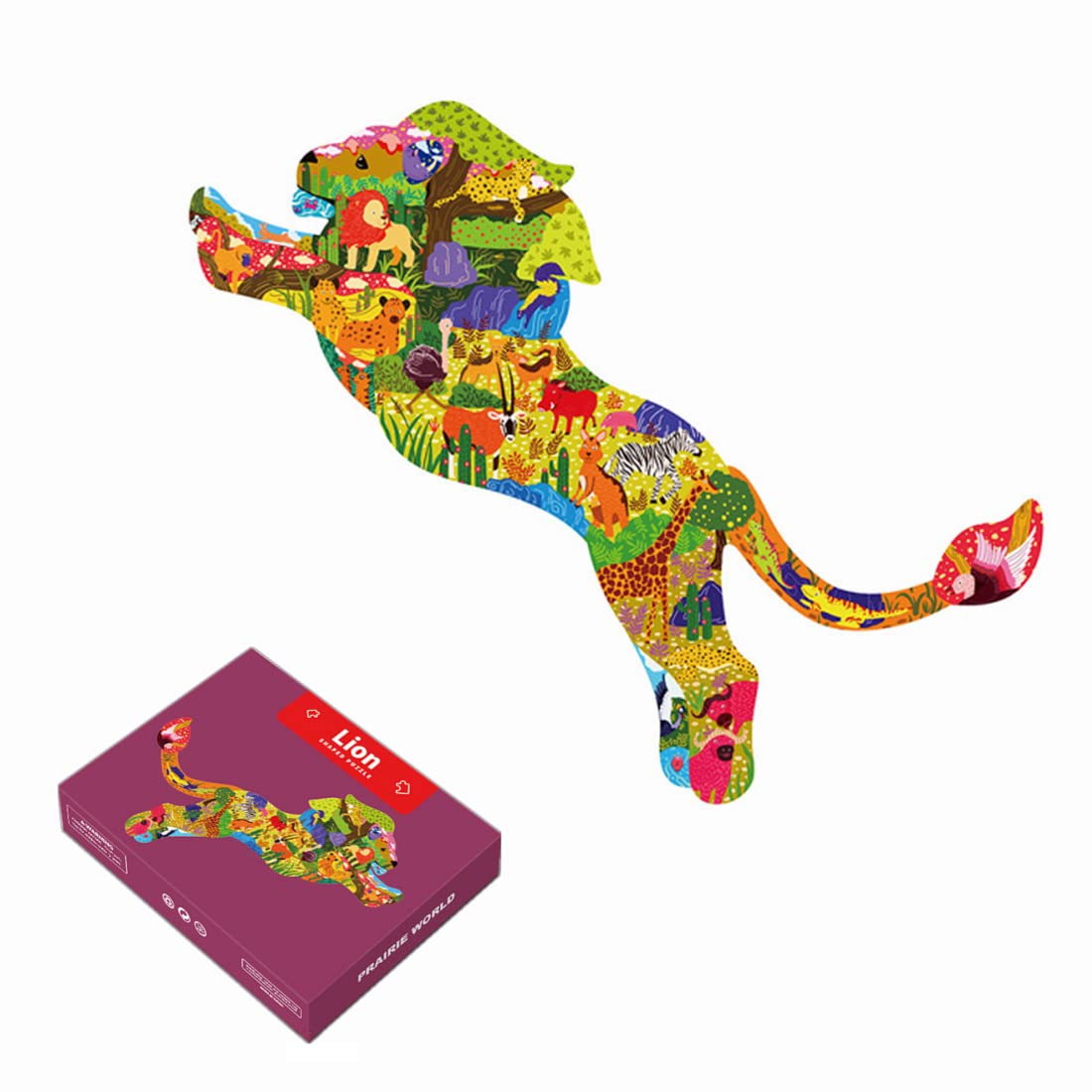 Amazon.co.jp: XIAOKEKE 4〜8歳、8〜10歳、大人向けのパズル-動物50