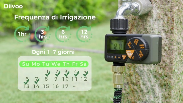 Centralina Irrigazione 4 Zone RAINPOINT Centralina Irrigazione 2 Vie Con Ingresso In Ottone Nebulizzatore Giardino