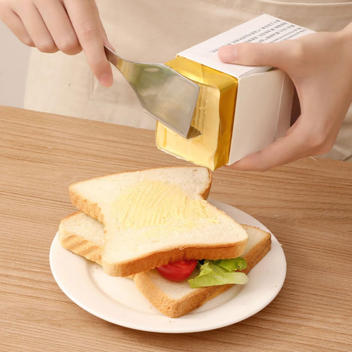 Butter Slicer Cutter and Stainless Steel 2pcs Cheese Blocks Food