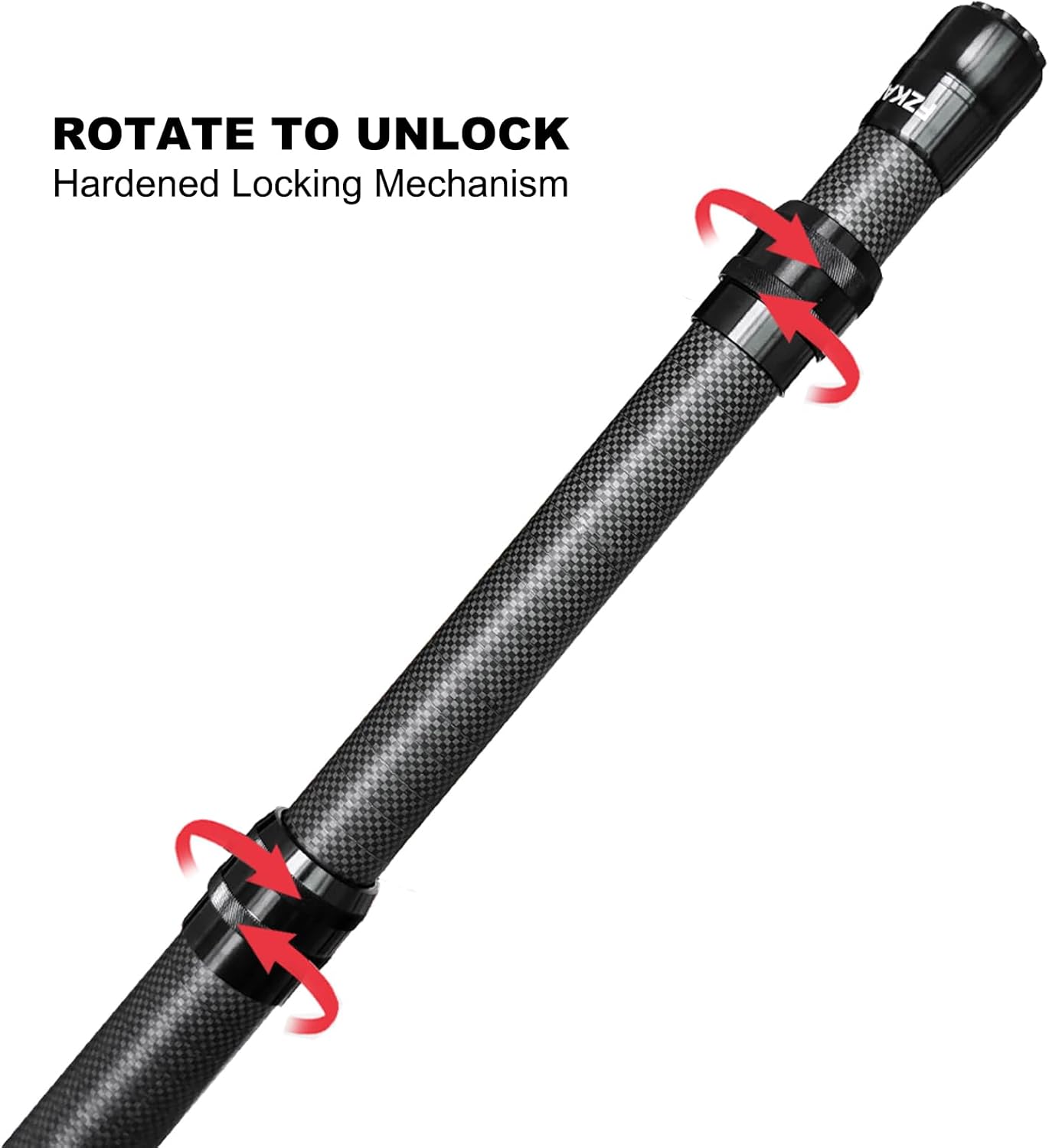 Carbon Fiber Pool Pole, Professional 15 FT Telescoping Swimming Pool Cleaning Pole 4.6 to 15 FT, Ultra-Lightweight 4-Section Adjustable Skimmer Pole for Nets, Brushes, Vacuums – Rustproof