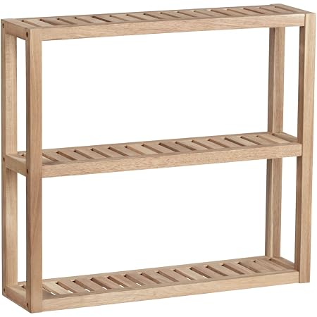Étagère Murale Relaxdays Noyer 5 Compartiments - 50x50x15 Cm