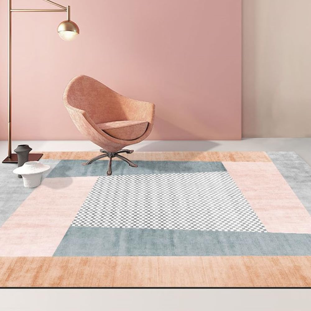 Tapis de luxe léger rose en flanelle supérieure pour canapé et fauteuil
