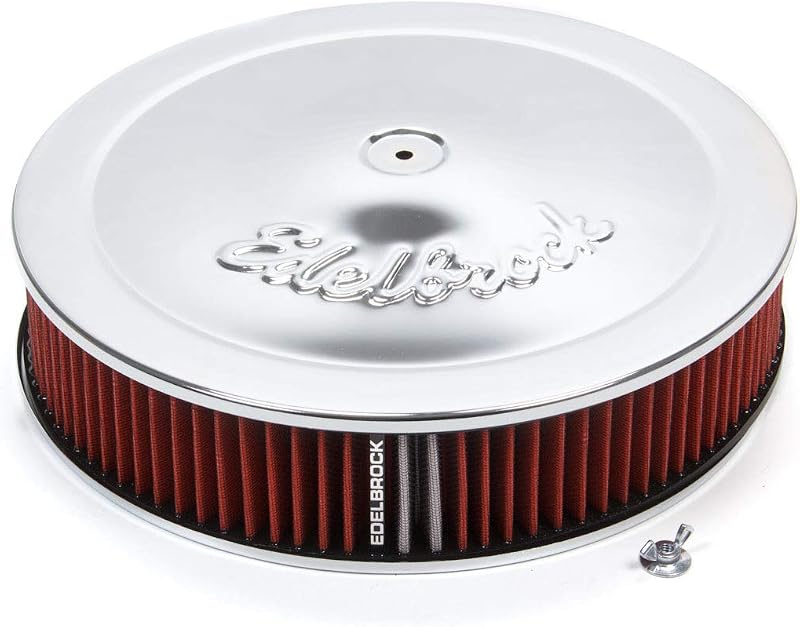 Filtro de ar Edelbrock 1206 Pro-Flo cromado para veículo específico – 1 unidade