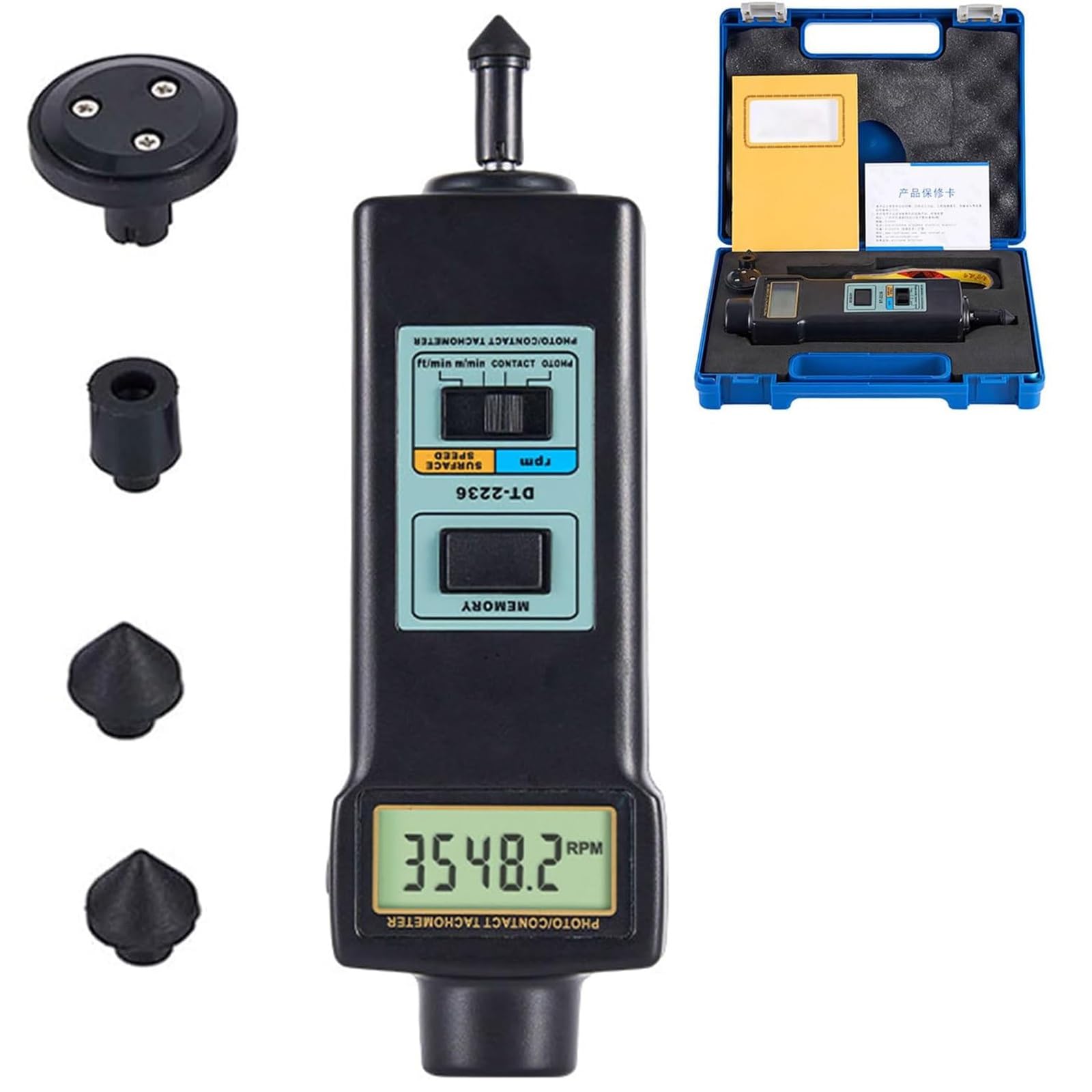 Tachymètre numérique portable pour résoudre les pannes de RPM