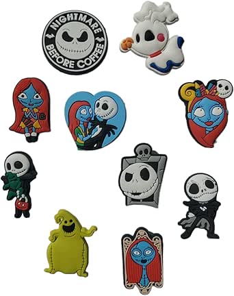 10pc Nightmare Before Christmas Croc Shoe Charm Bundle