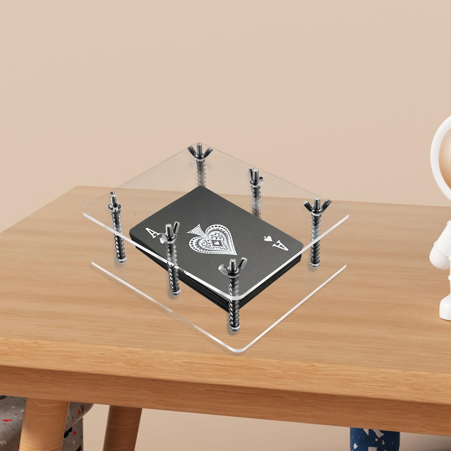 3sets Card Centering Grading Tool Card Holder Protector Flattener Storage Box Container Portable Flatten Tool Correcting Trading Supplies Sturdy Smooth Surface