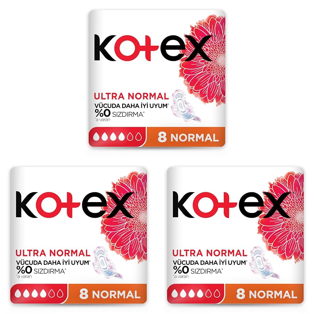 Kotex Ultra Single Normal 8'li 1 Paket (3 paketi)