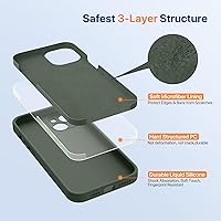 Vista 857 de Miracase Funda diseñada para iPhone 13 Pro Max con protector de pantalla, [forro de microfibra suave antiarañazos], funda protectora de silicona