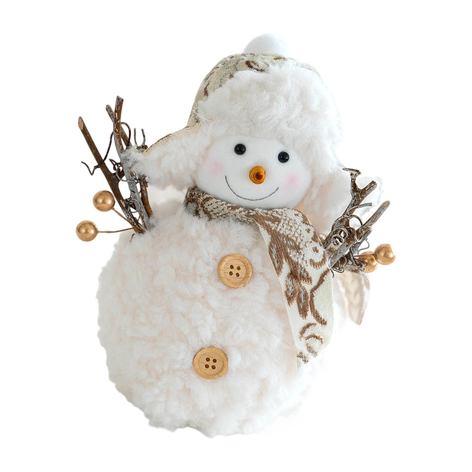 Tsophreniq Christmas Snowman Decorations Plush Ornaments for Garden Outdoor Party Wedding Doll Desktop Ornaments