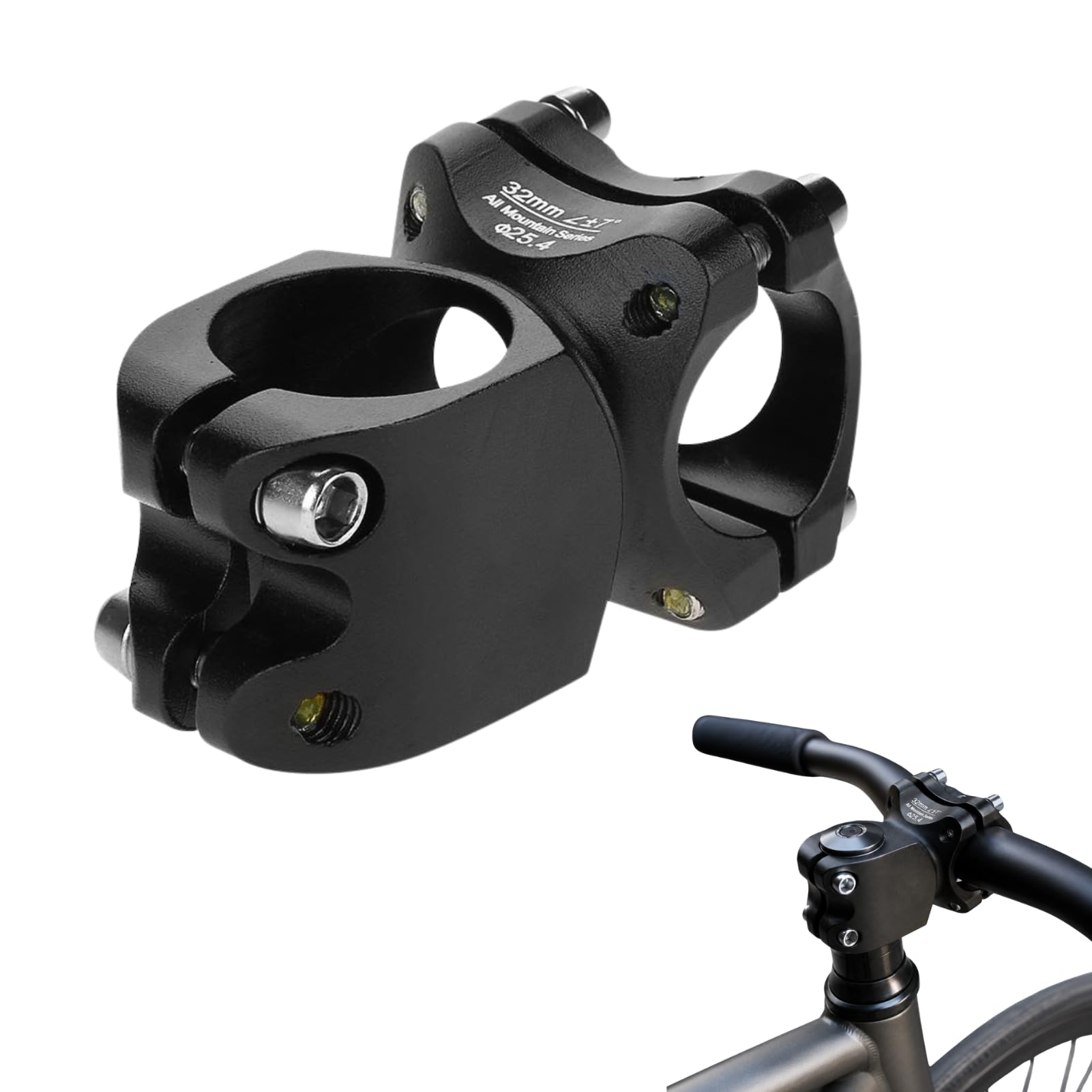 Hominas Fahrrad Vorbau 25,4 mm Kurzer Lenker Vorbau Ultraleicht Aluminium Mountainbike Lenkerschaft für Rennrad, Mountainbike, MTB, BMX, Radfahren :