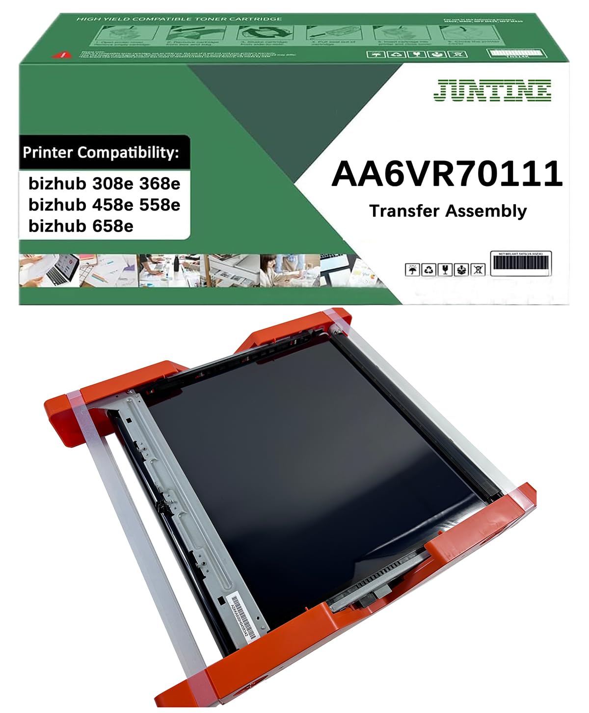 JUNTINE Remanufactured AA6VR70111 Transfer Assembly Replacement for Konica Minolta AA6VR70111 Transfer Assembly Compatible with Konica Minolta bizhub 308e 368e 458e 558e 658e Printers(1-Pack)