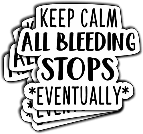 (3 piezas) All Bleeding Stops, Eventually Sticker  ER Nurse Funny Medical Healthcare Sticker Sticker Medical Healthcare, Enfermera de enfermería, disponible en Yaxa Venezuela