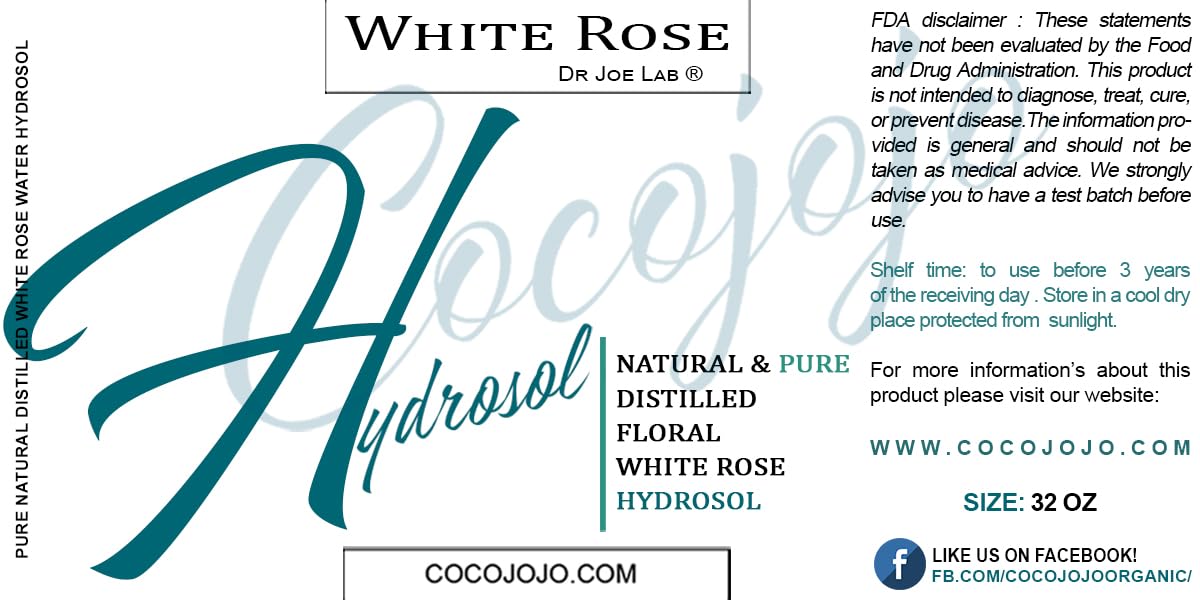 Dr Joe Lab White Rose Water Hydrosol - Pure Natural Distilled Bulgarian Rosewater Non-GMO Vegan Hydrating Toning Spray Mist Face Hair Skin Pores Locs Dreads - Packaging May Vary (32 oz) - Image 7