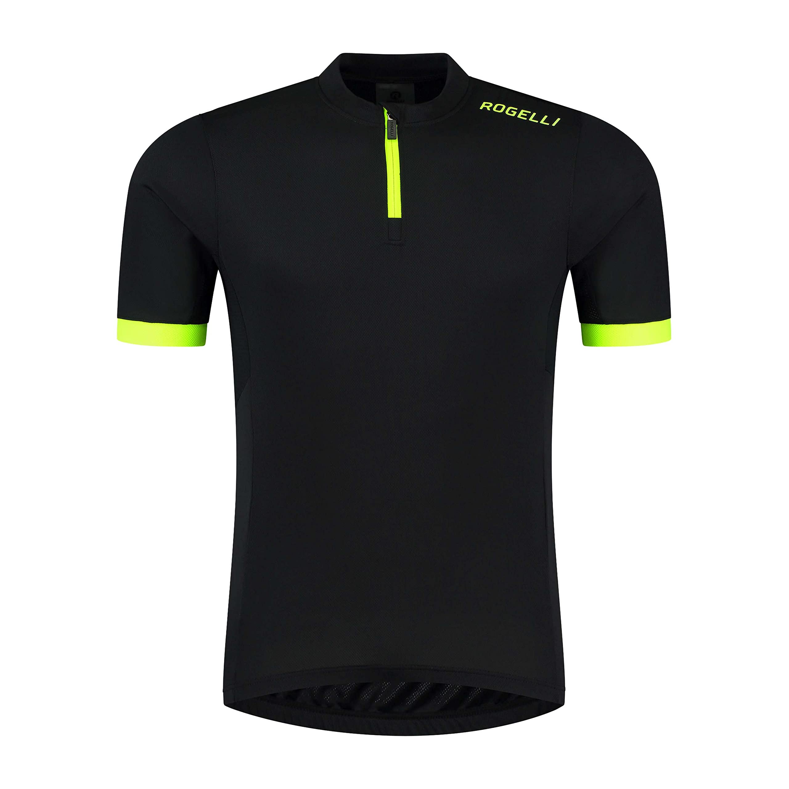 Rogelli Core Kids Radtrikot Kinder - Fahrradtrikot kurzarm - Schwarz/Fluor - Größe 140-152