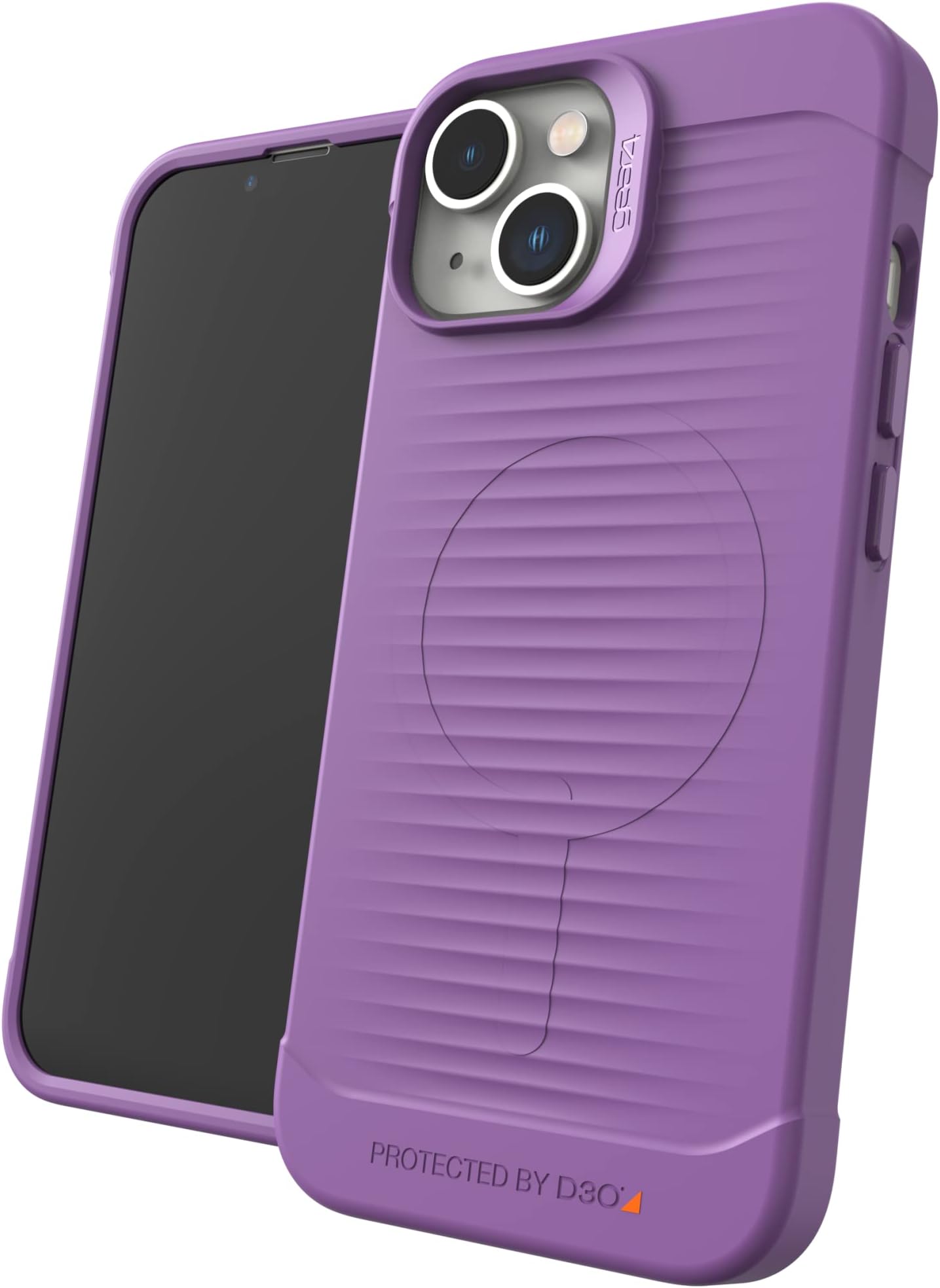 ZAGG Gear 4 Havana Snap D30 Protective Case Compatible with iPhone 14, Slim, Shockproof, Wireless Charging, (Purple)