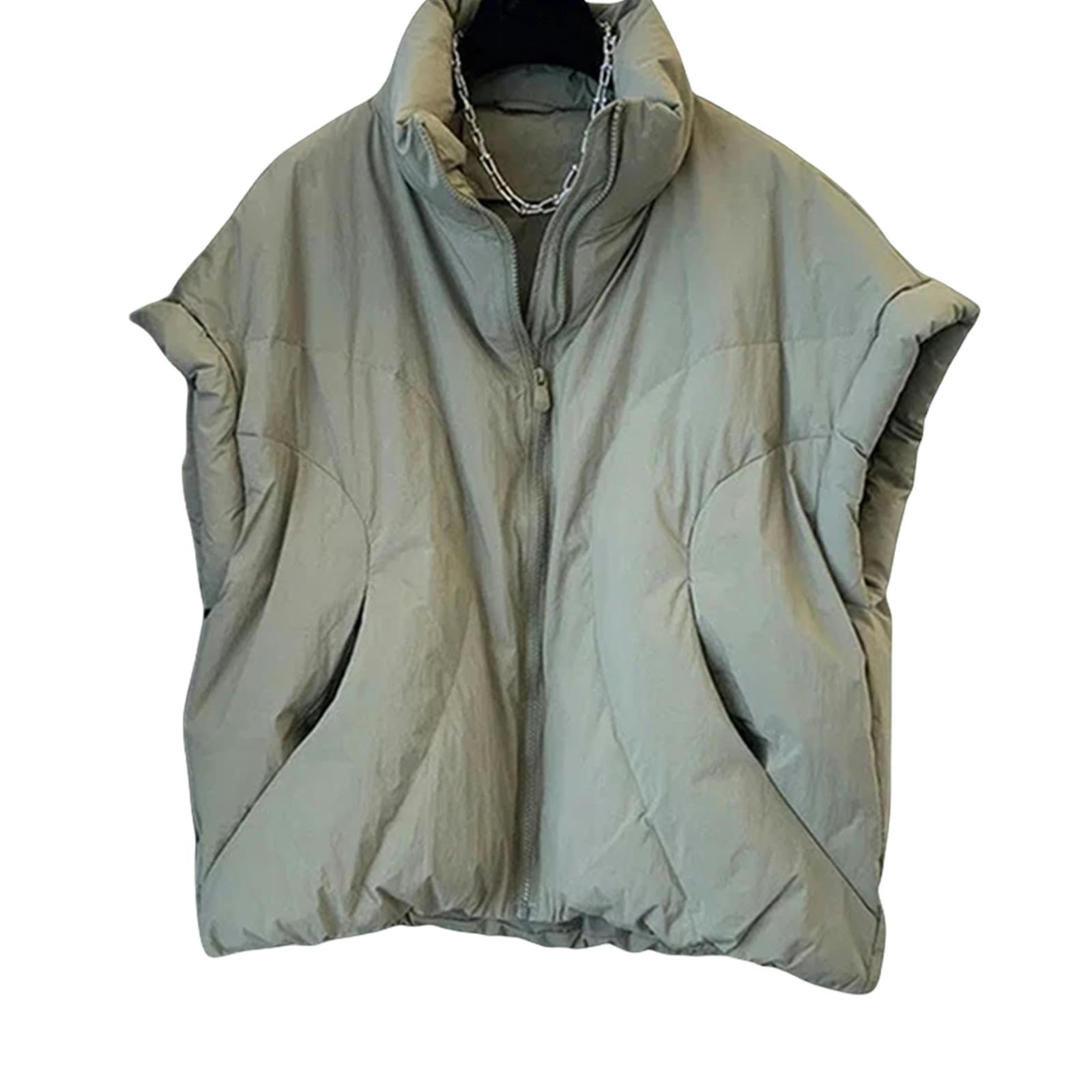 MdybF Chaleco Mujer Chaleco Chaqueta Sin Mangas Para Mujeres Otoño E Invierno Mujeres Grandes, Relajadas, Casuales, Cálidas