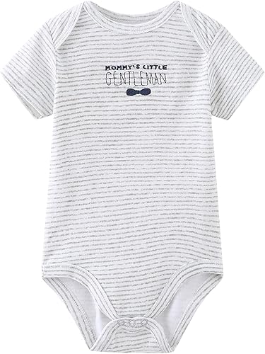 Miniatura 3 de MAMIMAKA Body de una pieza de manga corta para bebé recién nacido, ropa de bebé para niños y niñas