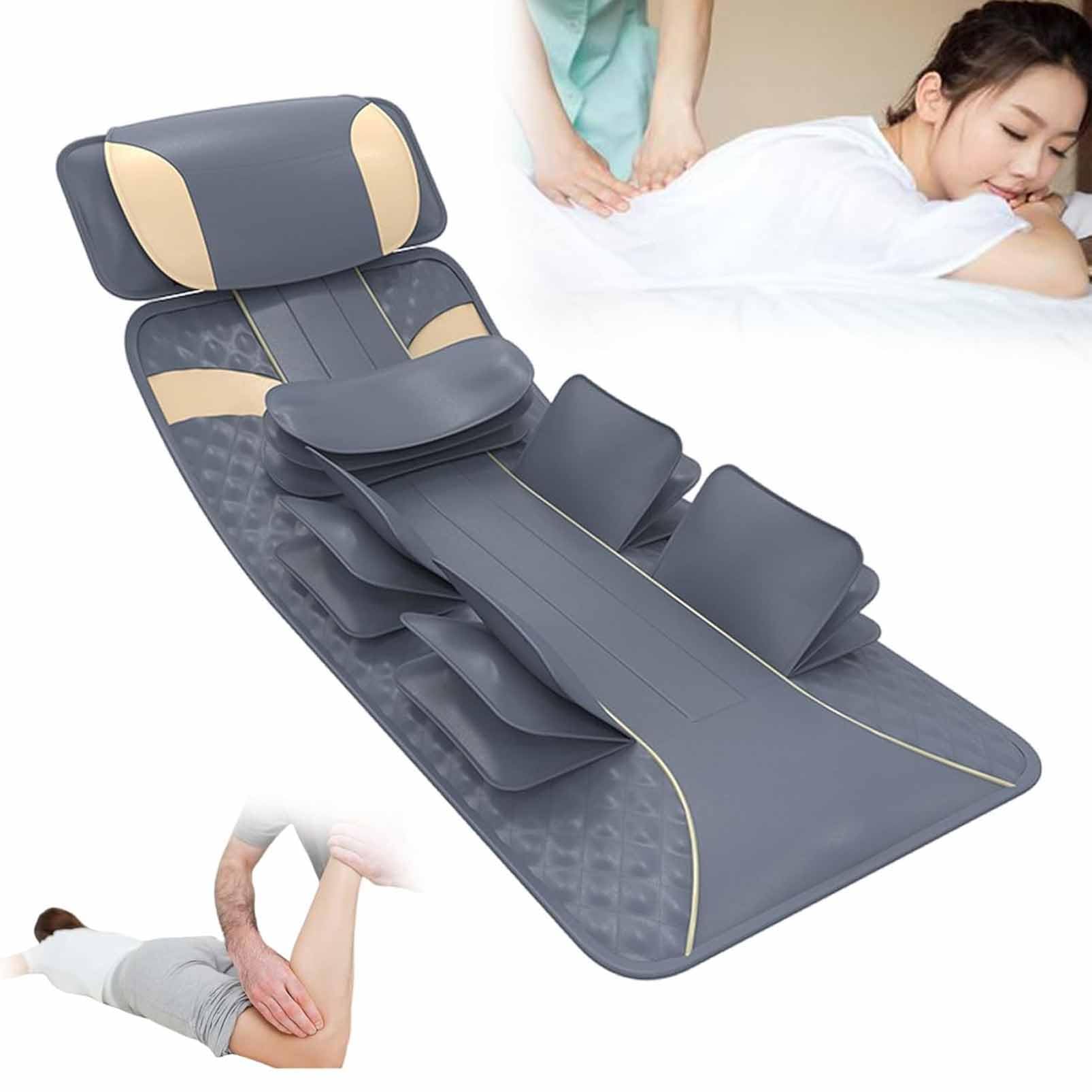 Materassino per massaggi per stretching completo con cuscinetti per terapia della trazione lombare, materasso pieghevole portatile per collo, schiena, vita, rilassamento dell'anca e sollievo dal