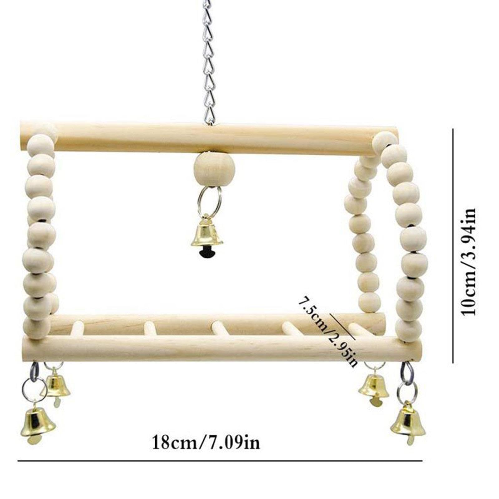 Baoblaze Pont Suspendu en Bois, Marches D'escalier, Balançoire d'escalade pour Oiseaux, Pinsons, Perruches