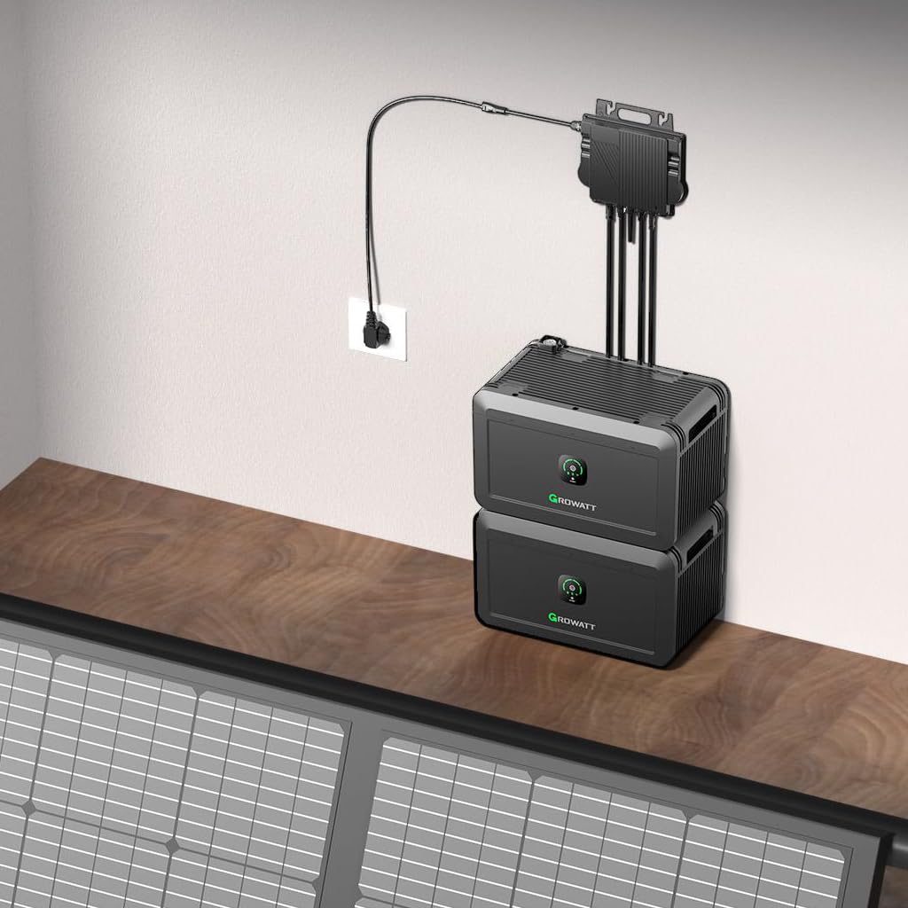 Growatt NOAH 2000 Balkon Solar Speicher 2KW für Balkonkraftwerk, 2000W Solarspeicher für PV Anlagen